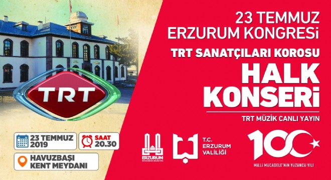 TRT’den 23 Temmuz konseri 